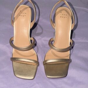 A New Day Women's Metallic Gold Heels